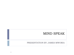 Presentation to the Board and Management of CFC