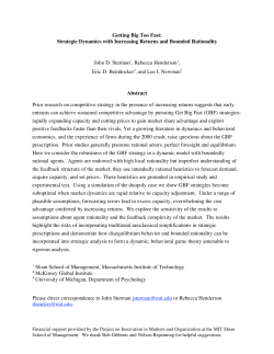 Getting Big Too Fast: Strategic Dynamics with