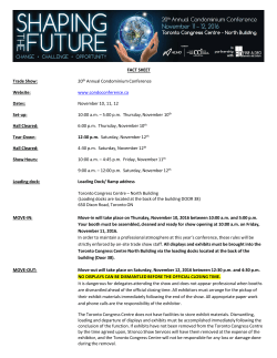 FACT SHEET Trade Show - Condo Conference 2017