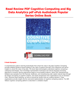 Read Review PDF Cognitive Computing and Big