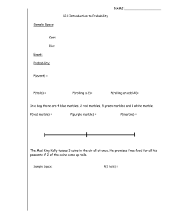 12.1 Introduction to Probability Sample Space