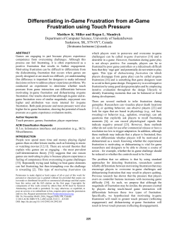 Differentiating in-Game Frustration from at