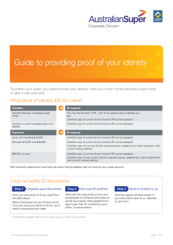 Guide to providing proof of your identity