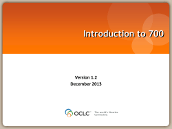 Introduction to 700