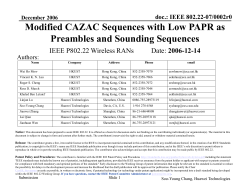 r0 - IEEE 802 LAN/MAN Standards Committee