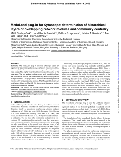 ModuLand plug-in for Cytoscape: determination of hierarchical