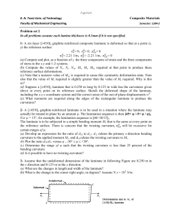 Composite Materials Problem set 2 In all problems assume each