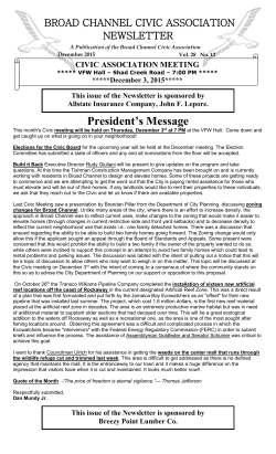 BROAD CHANNEL CIVIC ASSOCIATION NEWSLETTER +