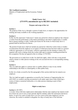 Study Leave Act