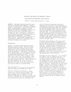 Proceedings--symposium on recreation choice behavior