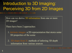 Introduction to 3D