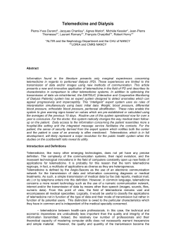 Telemedicine and Dialysis - HAL