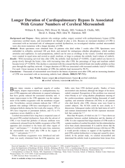 Longer Duration of Cardiopulmonary Bypass Is