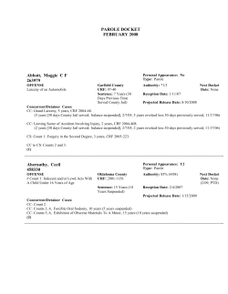 Concurrent/Detainer Cases