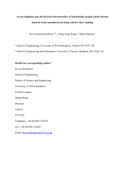 An investigation into the flexural characteristics of functionally