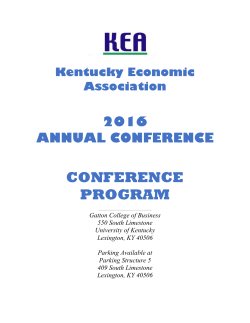 conference program - Kentucky Economic Association
