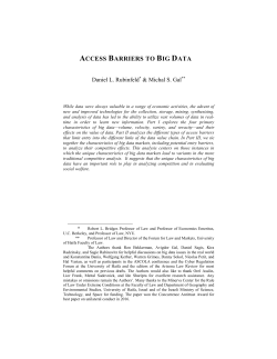 access barriers to big data