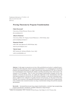Proving Theorems by Program Transformation