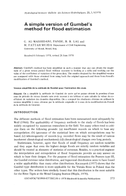 A simple version of Gumbel`s method for flood