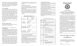 Player Agent Brochure - Little League Baseball