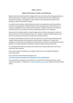 Make a Move Ballarat Workplace Health and Wellbeing