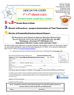 Ins All Practices and Games at Harriet Beecher Stowe Gym KIDS ON