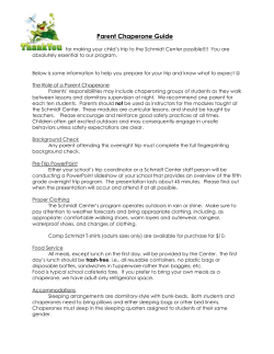 Parent Chaperone Guide