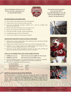 BUCKINGHAM CLUB AMENITIES Season ticket for all regular