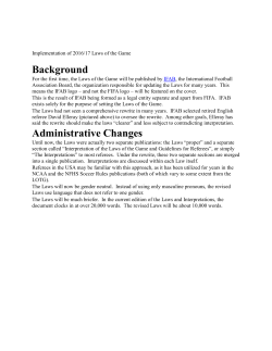 Implementation of 2016/17 Laws