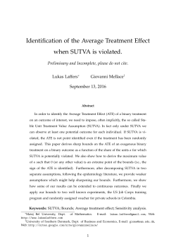 Identification of the Average Treatment Effect when SUTVA is violated.