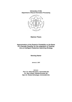 University of Ulm Diploma Thesis Approximation of the Posterior