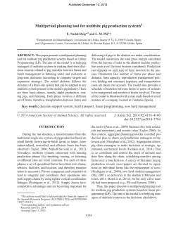 Multiperiod planning tool for multisite pig production systems1