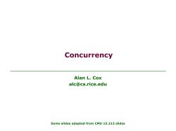 Concurrency - clear.rice.edu