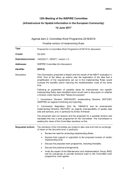 3.1 Possible revision of Commission Decision 2009/442/EC