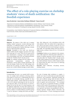 The effect of a role-playing exercise on clerkship students` views of