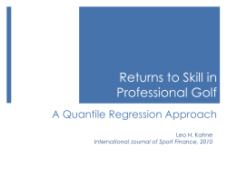 Returns to Skill in Professional Golf