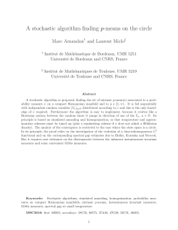 A stochastic algorithm finding p