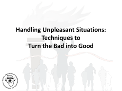 Handling Unpleasant Situations-Techniques to Turn the