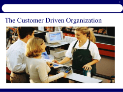 The Customer Driven Organization