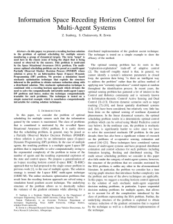 Information Space Receding Horizon Control for Multi
