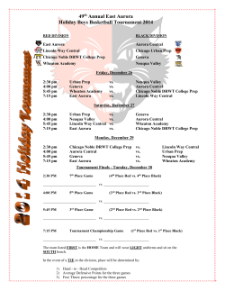 East Aurora Holiday Tournament - East Aurora School District 131