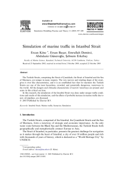 Simulation of marine traffic in Istanbul Strait