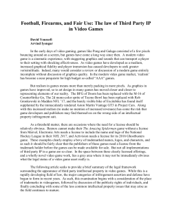 Football, Firearms, and Fair Use: The law of Third Party IP in