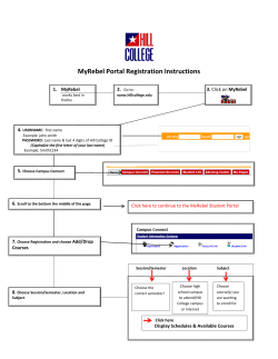 MyRebel Portal Registration Instructions
