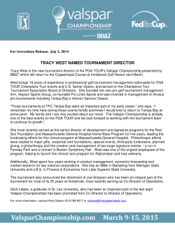 tracy west named tournament director