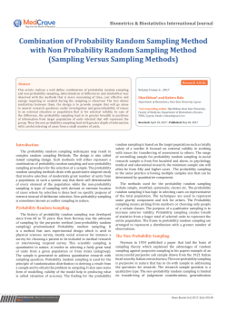 Combination of Probability Random Sampling Method