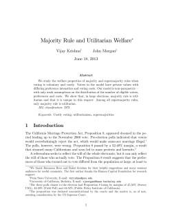 Majority Rule and Utilitarian Welfare