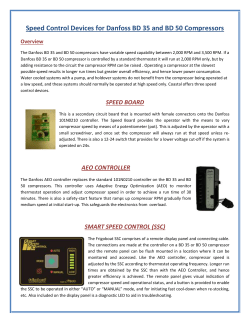 Speed Control Devices for Danfoss BD 35 and BD 50 Compressors