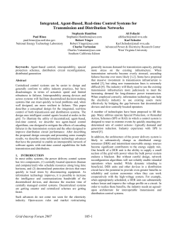Integrated, Agent-Based, Real-time Control Systems for