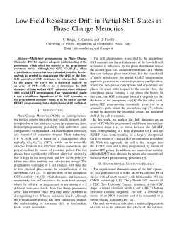 Low-Field Resistance Drift in Partial-SET States in Phase